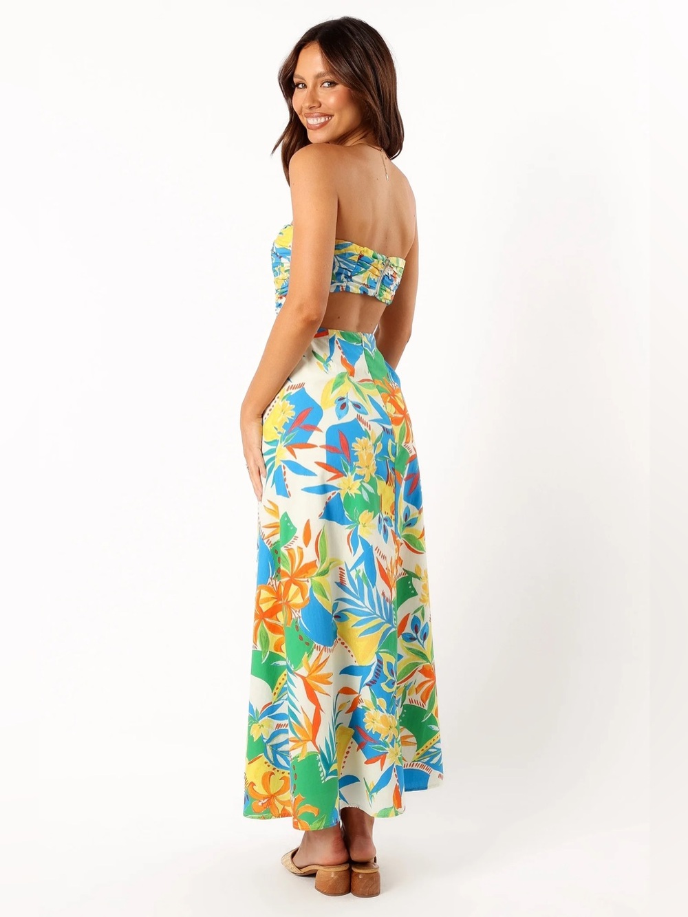 Petal & Pup Floral Strapless Midi Dress in Malta Print - Picture 5 of 13